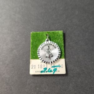 Vintage Bridesmaid Charm Danecraft Sterling Silver NOS